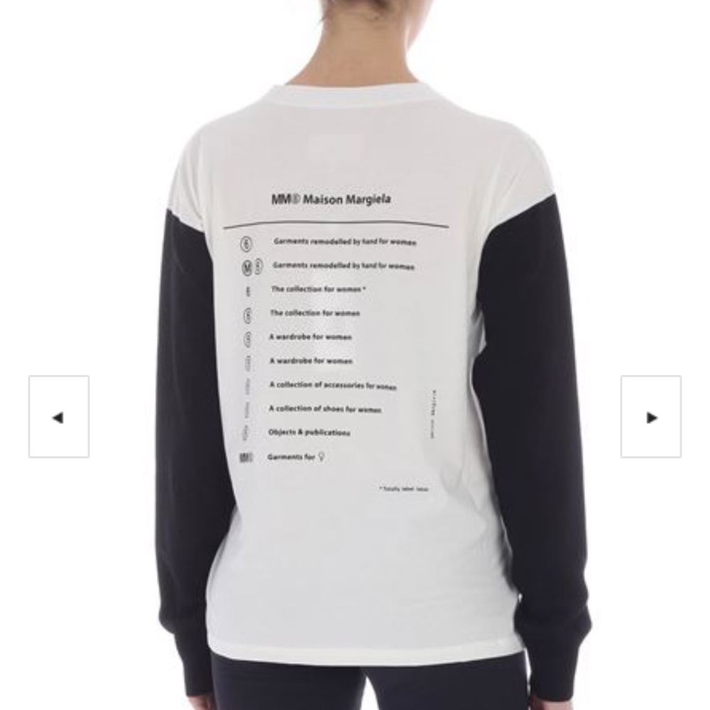MM6 MAISON MARGIELA White and black t-shirt print on the back
